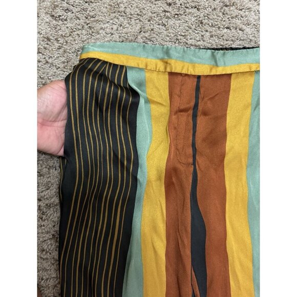 ZARA Basic Striped Skinny Pants Trousers Retro Rainbow Preppy Boho Sz XS READ - Picture 4 of 7